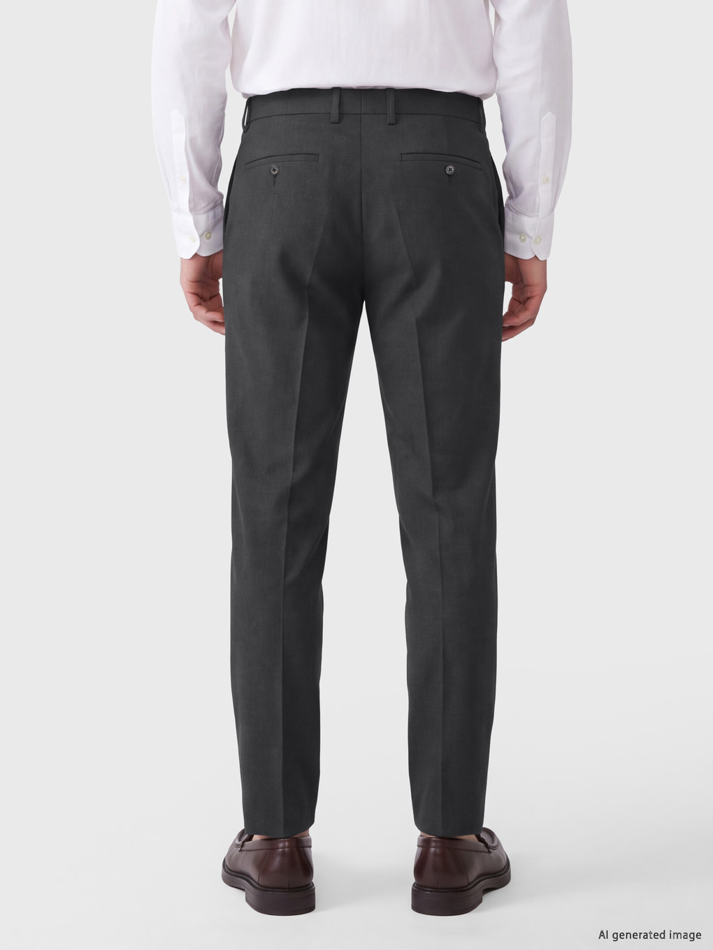 Antrasit Slim Fit Pileli Erkek Pantolon-3