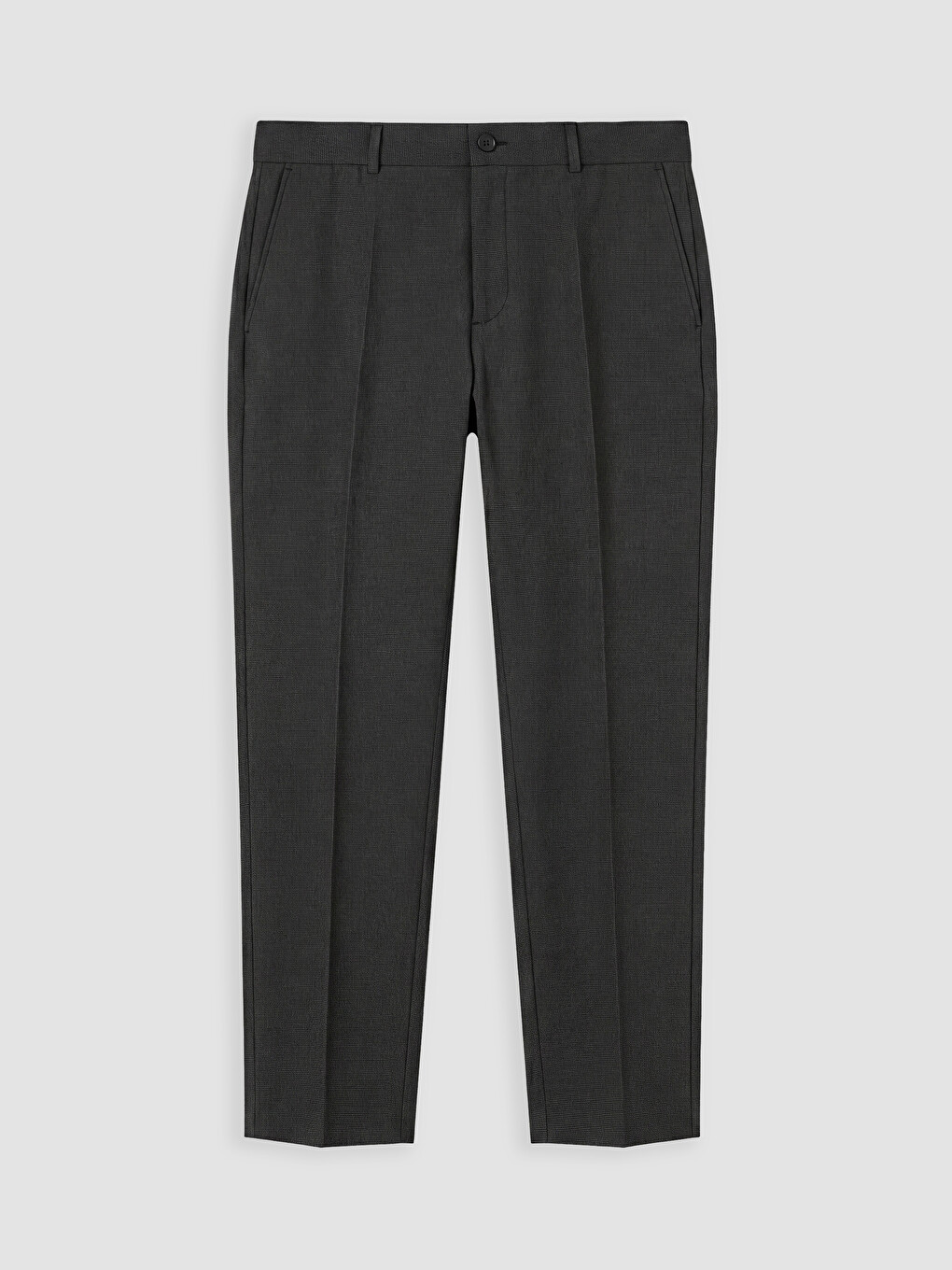 Slim Fit Pleated Men's Fabric Trousers-4