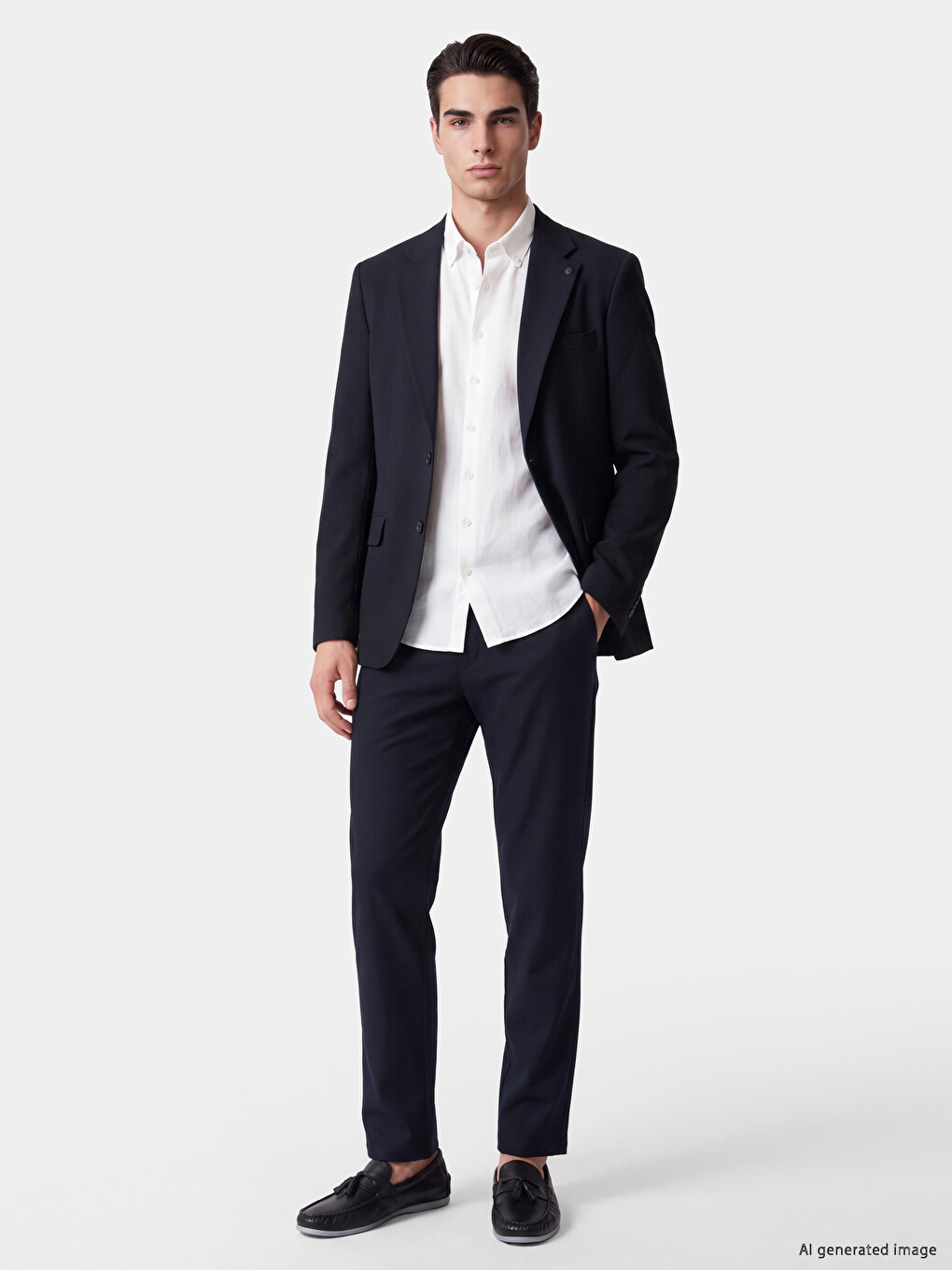 Lacivert Regular Fit Erkek Blazer Ceket-1