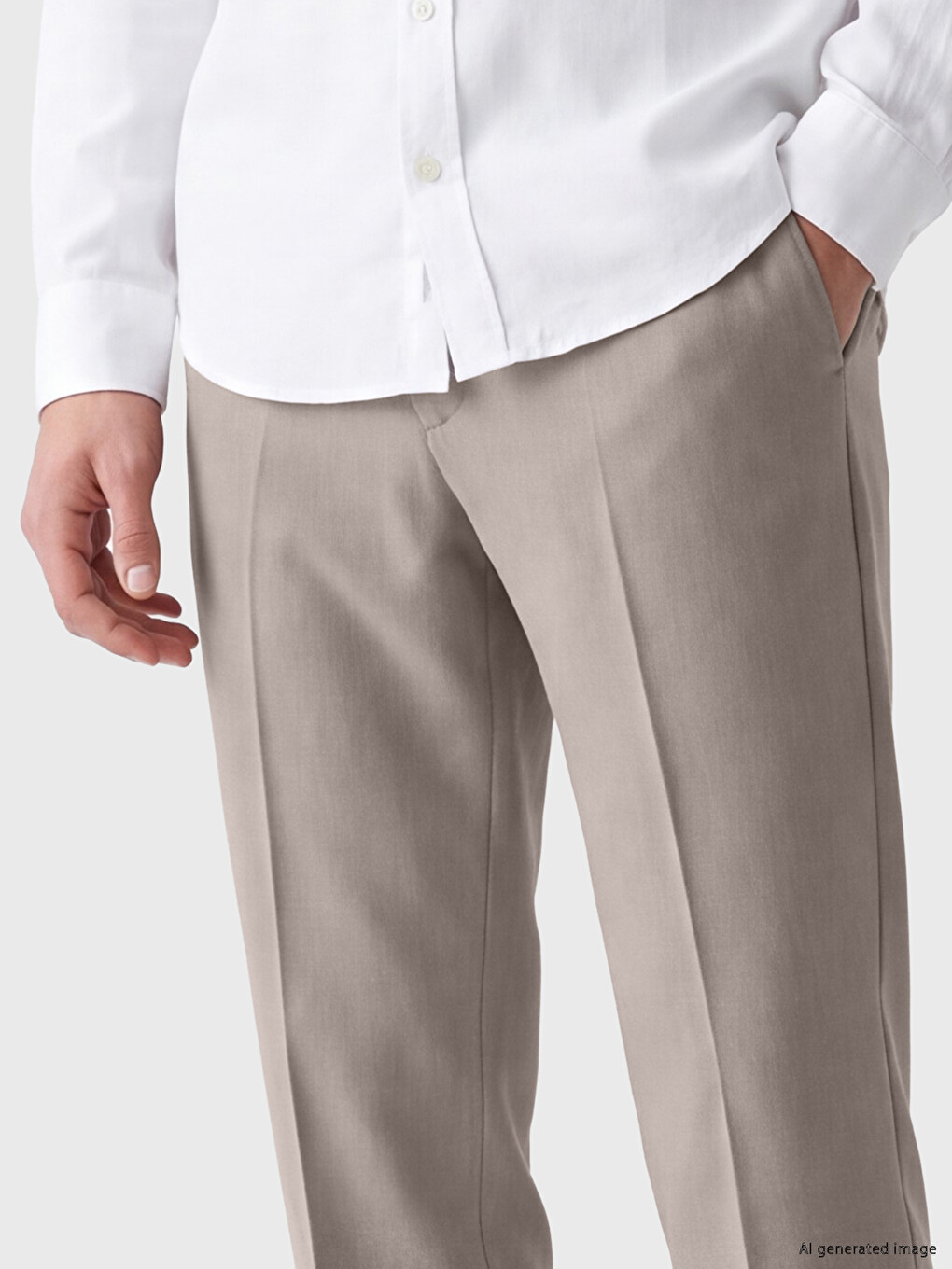 Bej Regular Fit Erkek Pantolon-2