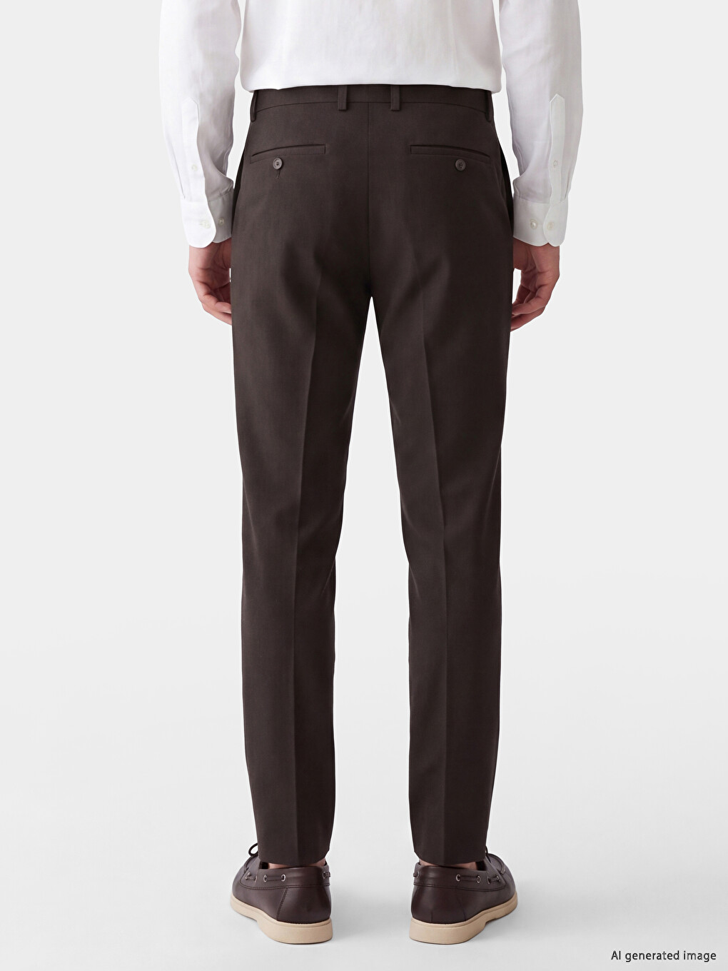 Slim Fit Men's Fabric Trousers-2