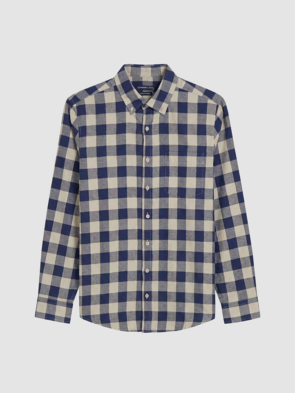 Regular Fit Ekose Gabardin Erkek Gömlek-4