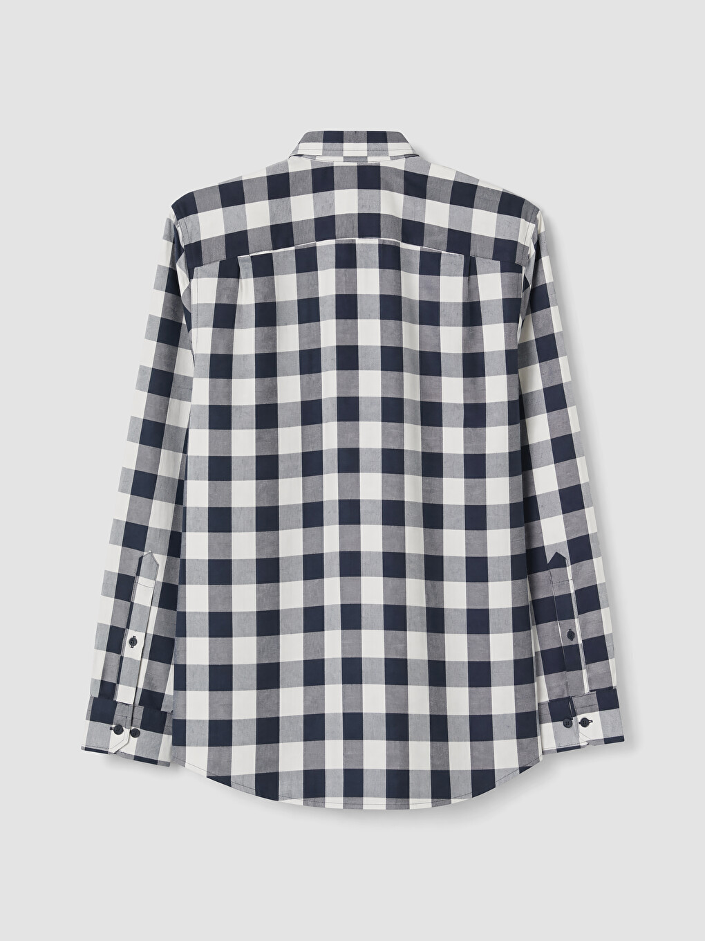Ekru Regular Fit Ekose Gabardin Erkek Gömlek-2