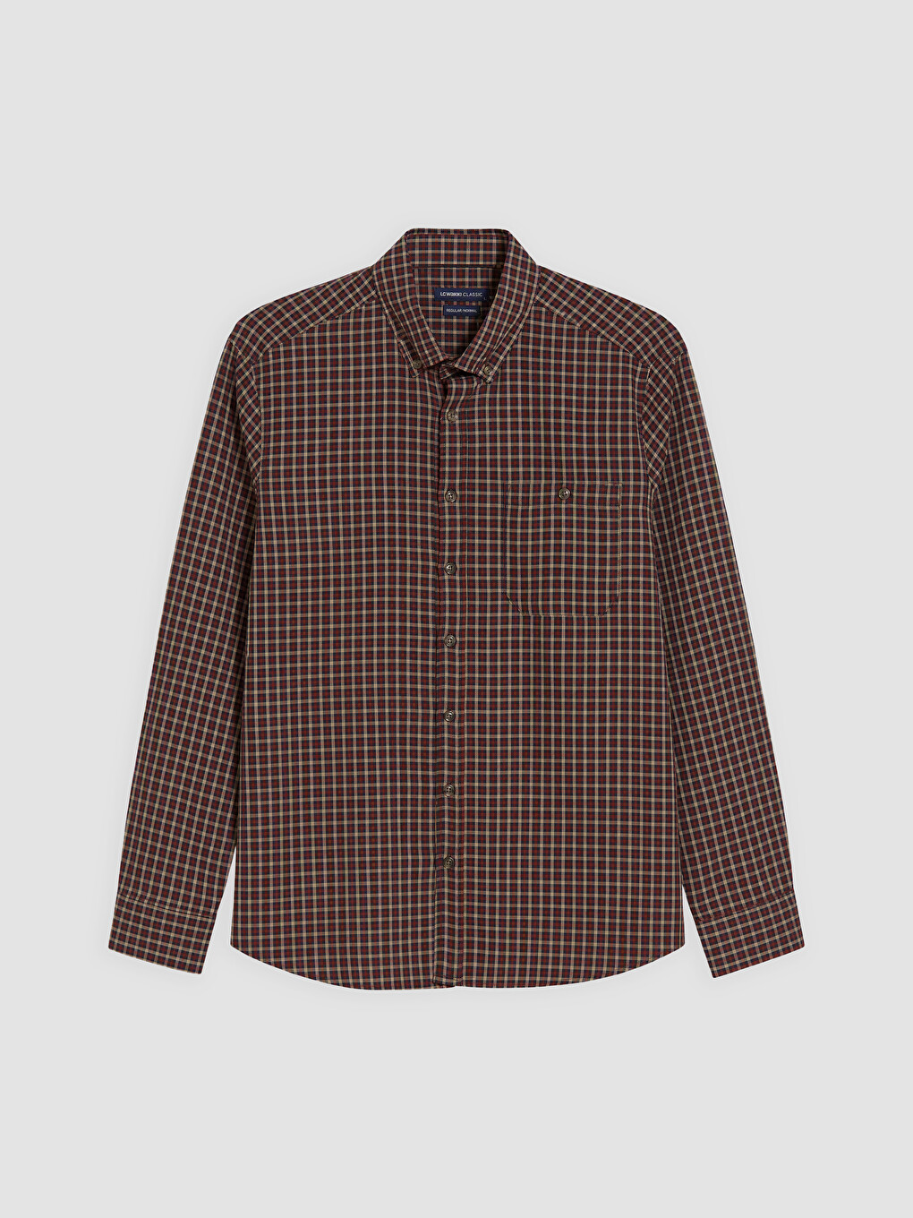 Regular Fit Plaid Twill Men's Shirt