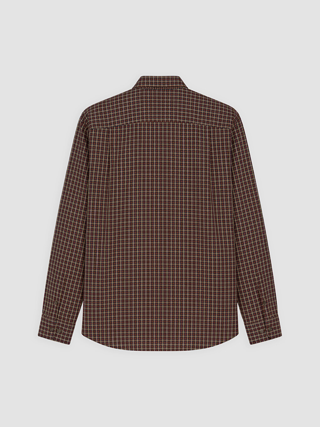 Regular Fit Plaid Twill Men's Shirt-1