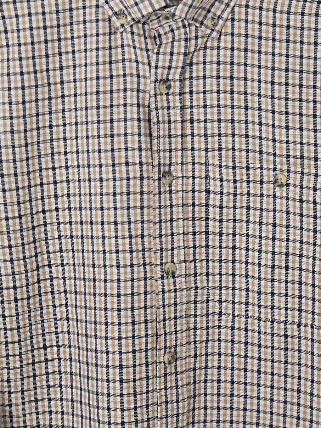 Regular Fit Plaid Gabardine Men's Shirt-4