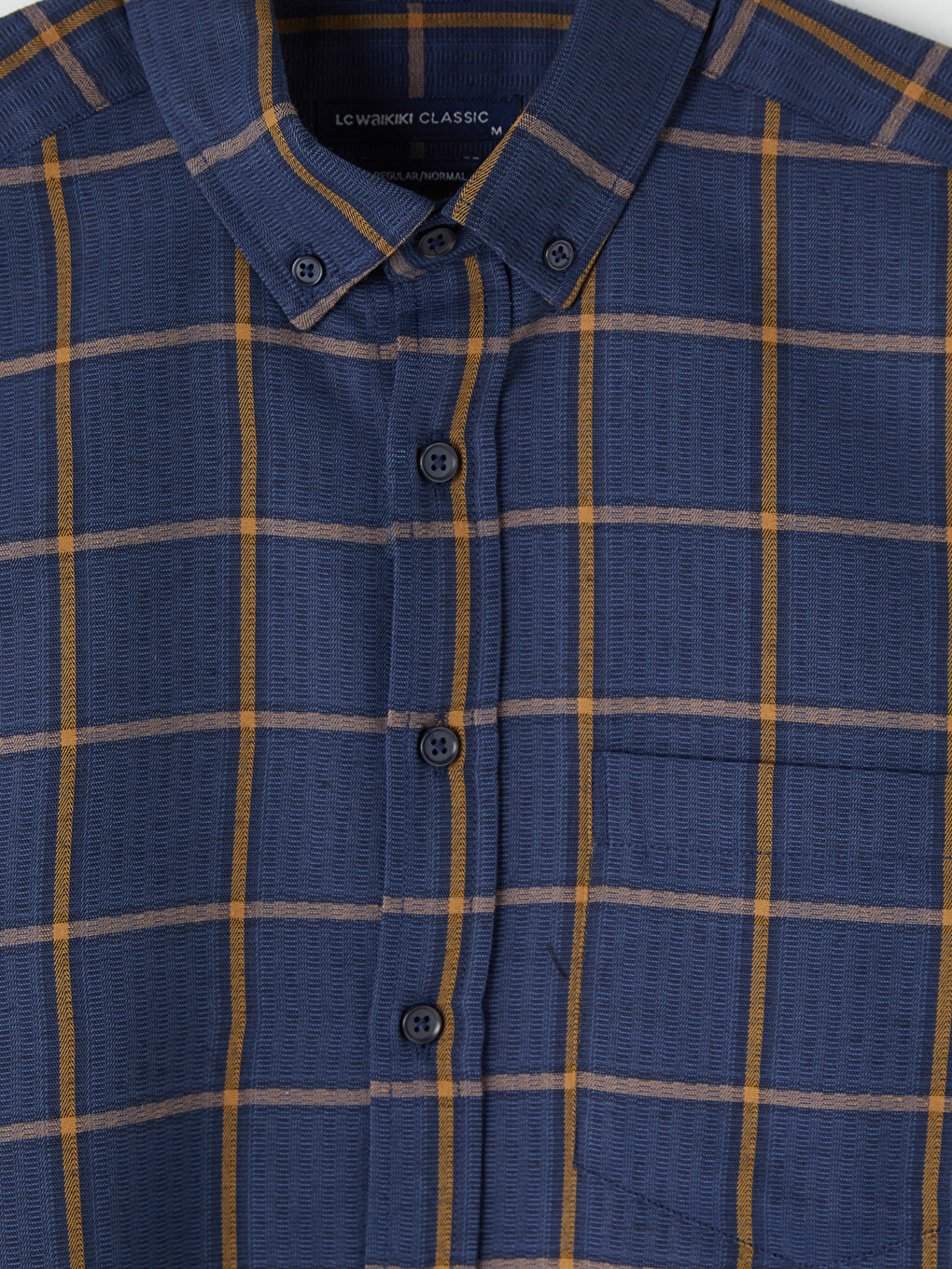 Regular Fit Plaid Men's Shirt-5