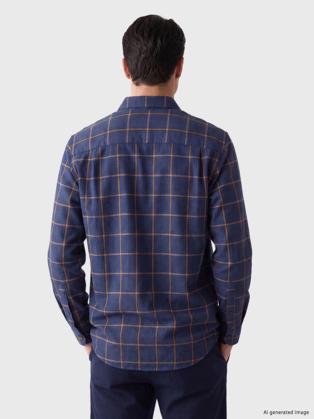 Regular Fit Plaid Men's Shirt-2