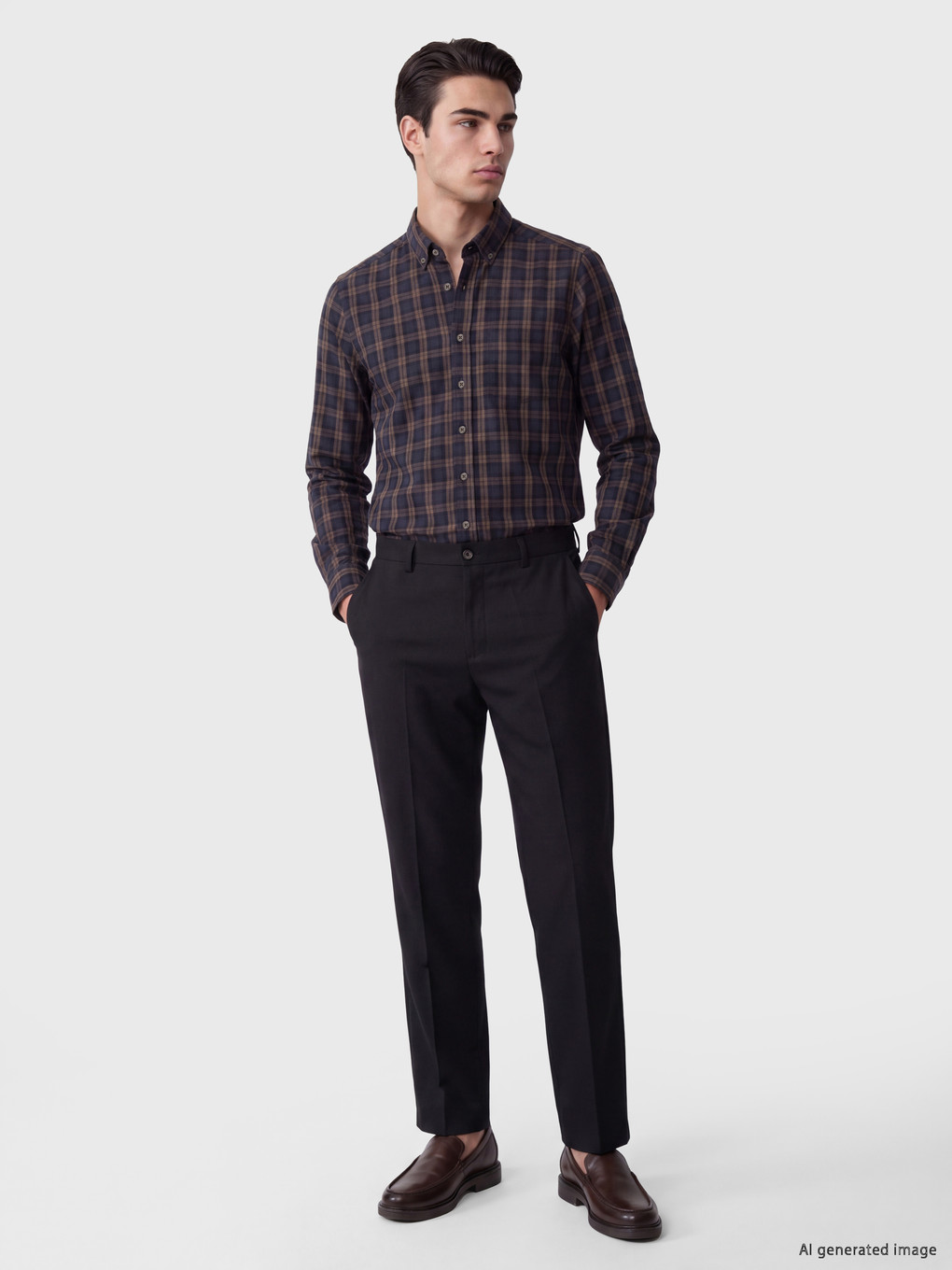 Regular Fit Plaid Men's Shirt-1