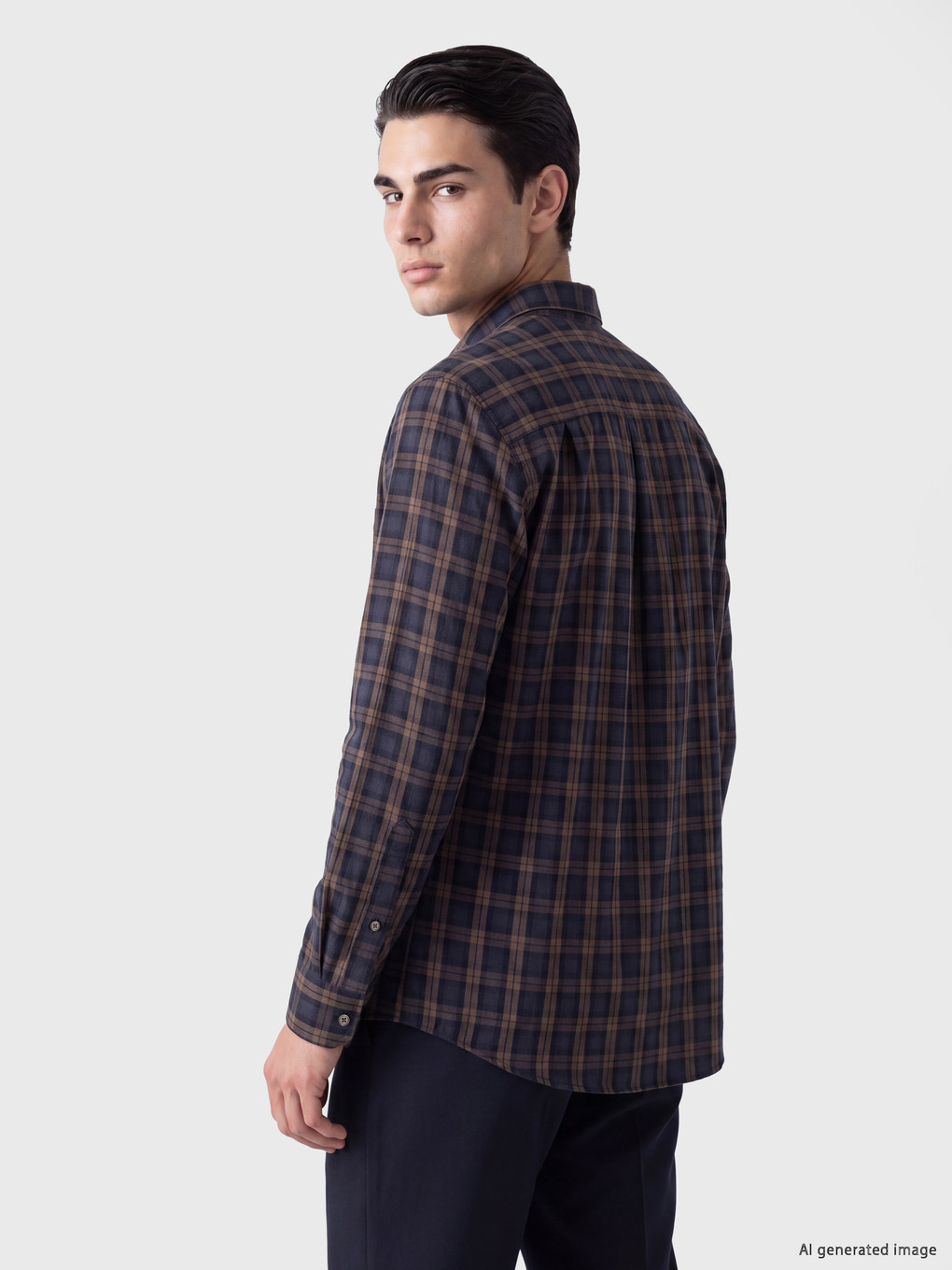 Regular Fit Plaid Men's Shirt-2