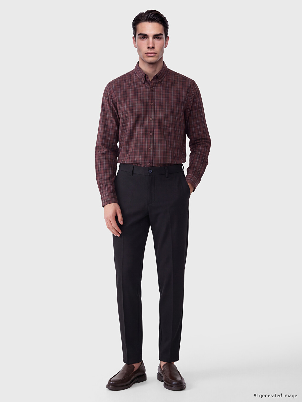Regular Fit Plaid Men's Shirt-1