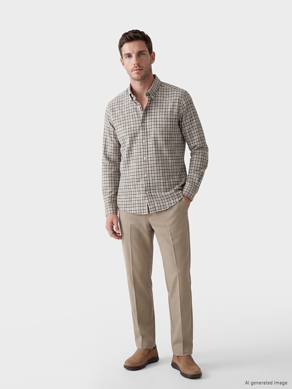 Man Beige Shirt-1