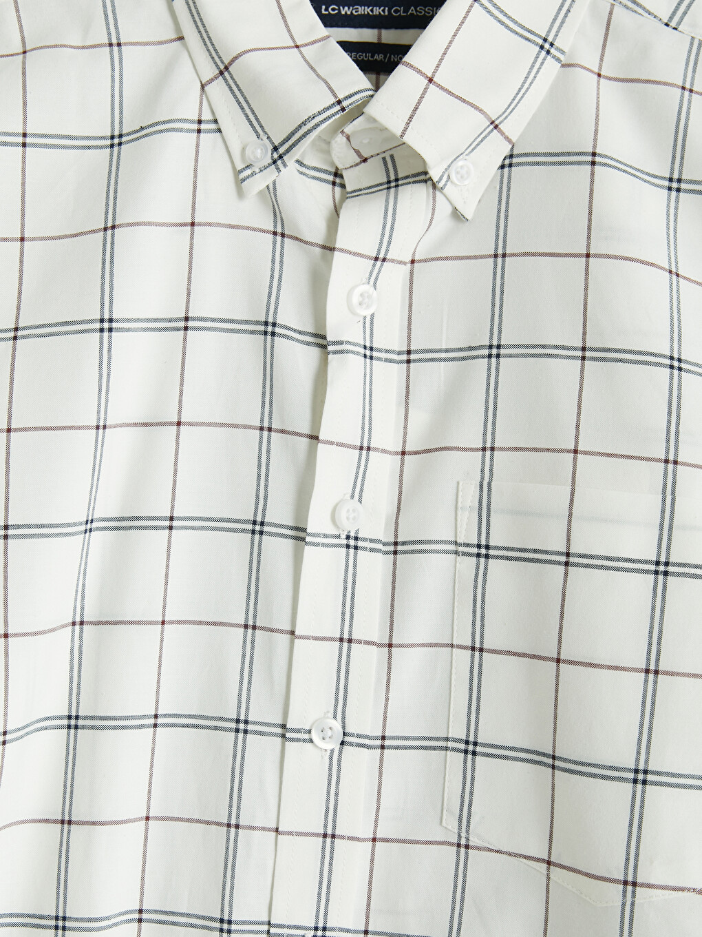 Regular Fit Plaid Oxford Men's Shirt-4