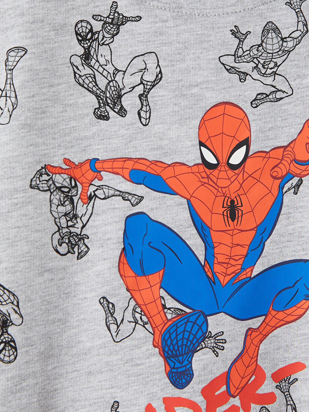 Gri Spider-man Baskılı Erkek Çocuk Pijama Takımı-2