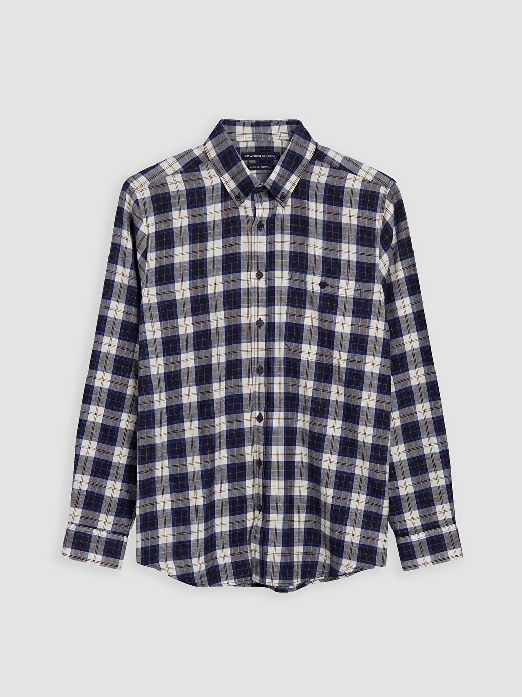 Regular Fit Plaid Twill Men's Shirt-3