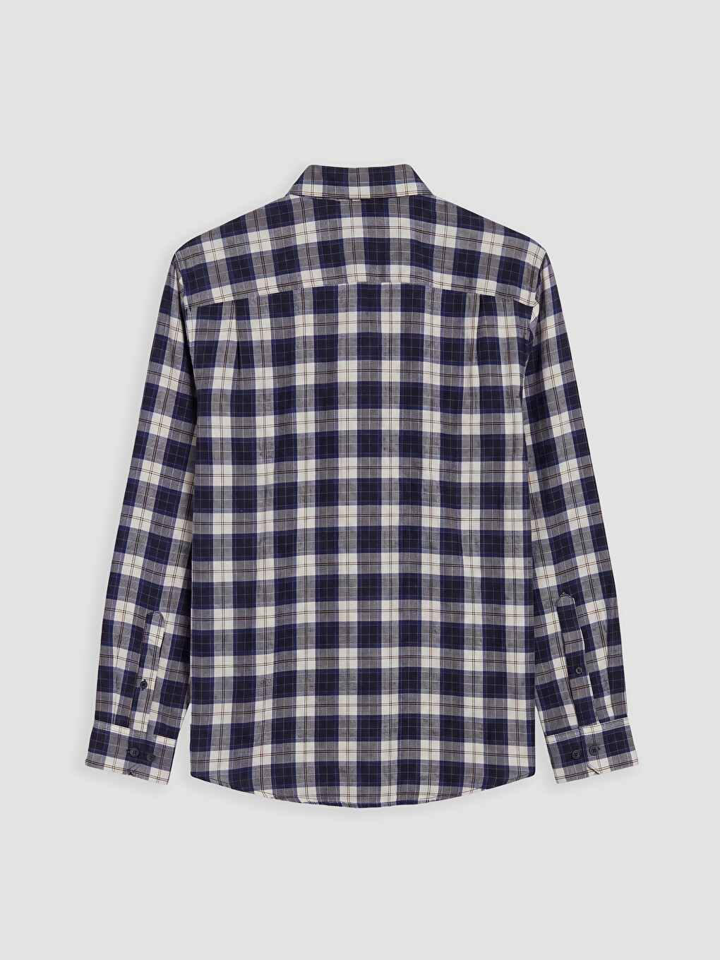 Regular Fit Plaid Twill Men's Shirt-5