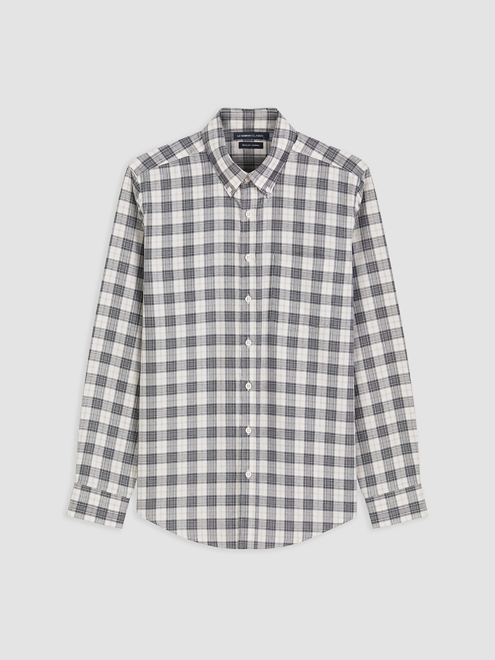 Regular Fit Plaid Twill Men's Shirt-3