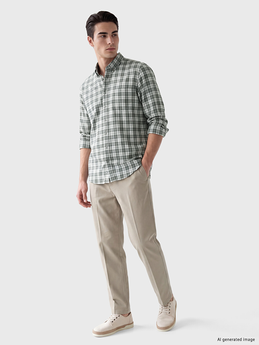 Man Green Shirt-1