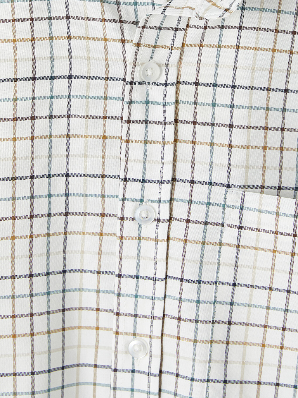 Regular Fit Plaid Oxford Men's Shirt-4