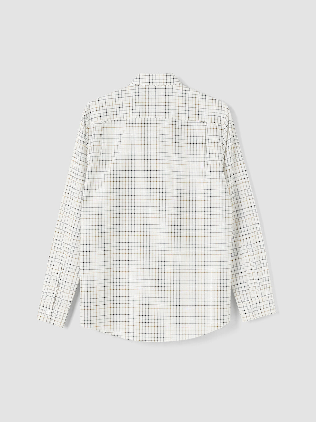 Regular Fit Plaid Oxford Men's Shirt-5