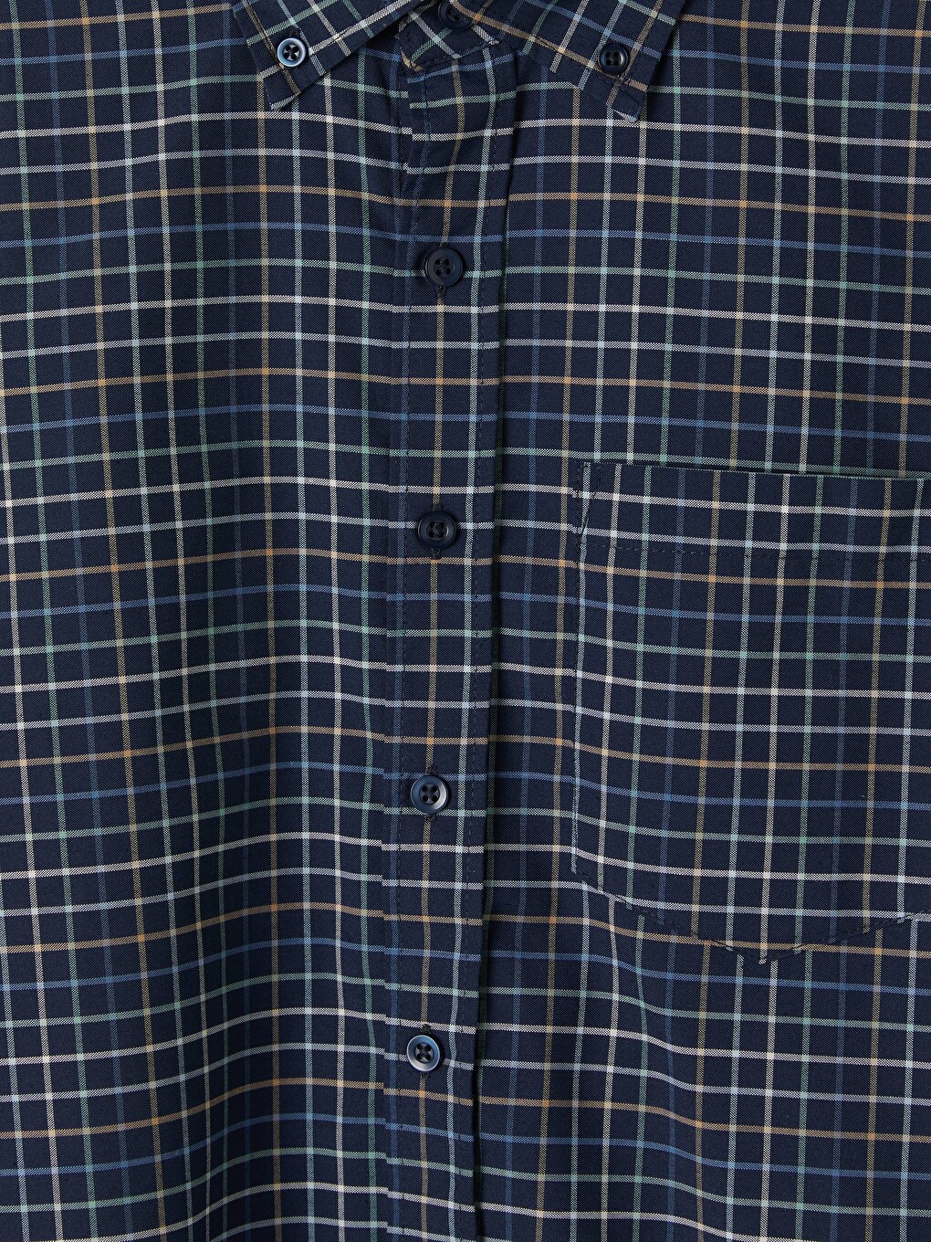 Regular Fit Plaid Oxford Men's Shirt-4