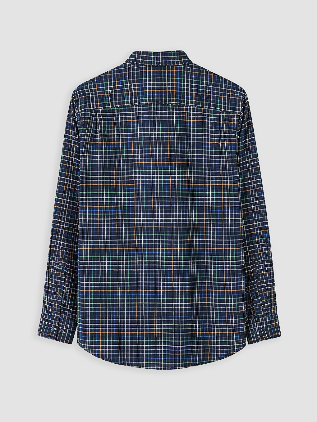 Regular Fit Plaid Oxford Men's Shirt-5