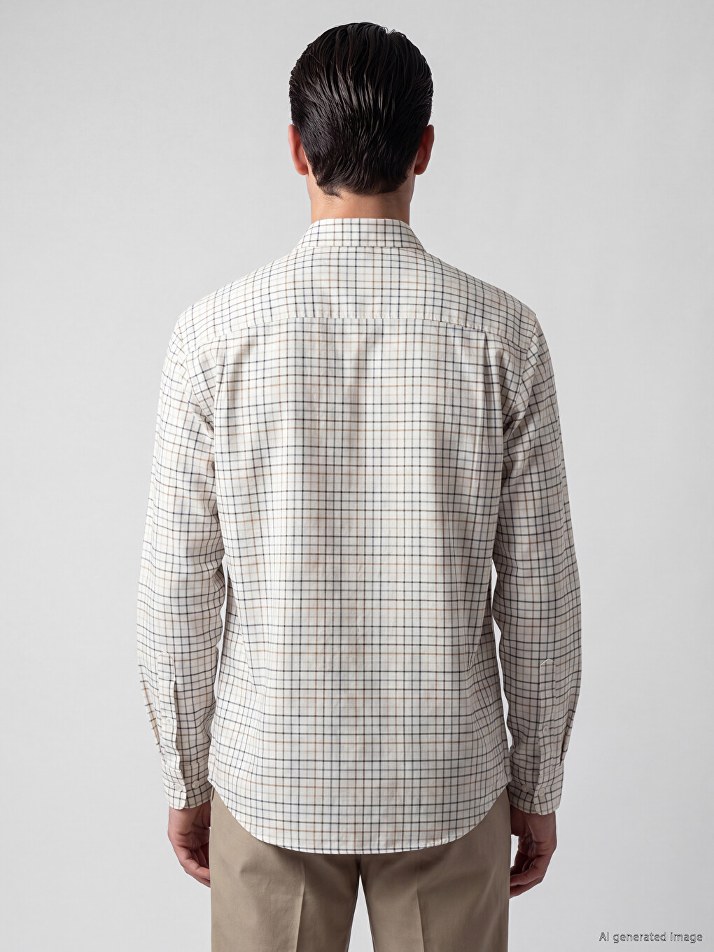 Regular Fit Plaid Oxford Men's Shirt-2