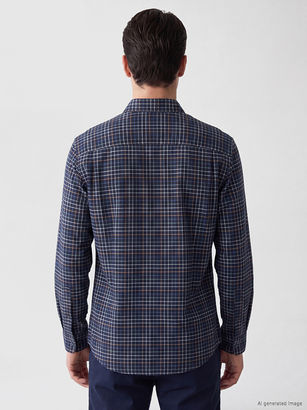 Regular Fit Plaid Oxford Men's Shirt-2