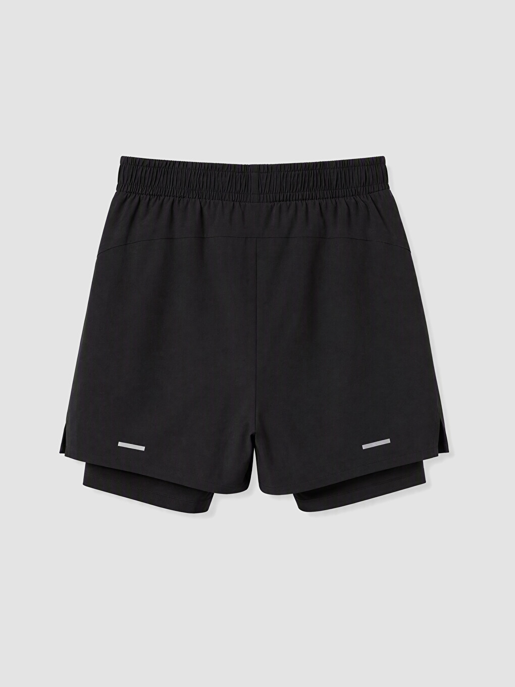 Siyah Regular Fit Erkek Taytlı Şort-6