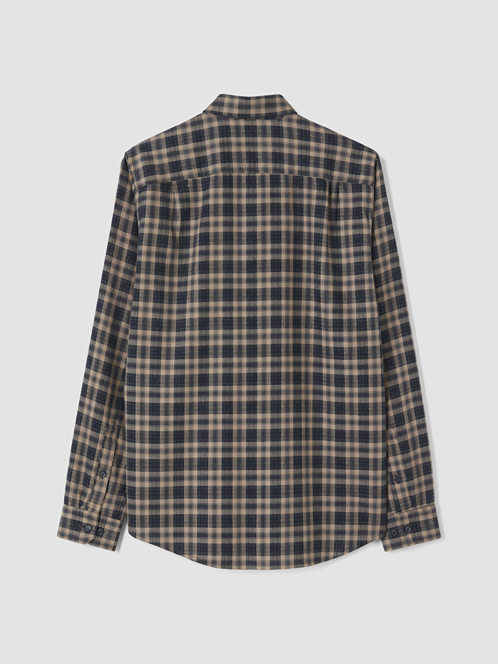 Standard Fit Plaid Gabardine Men's Shirt-5