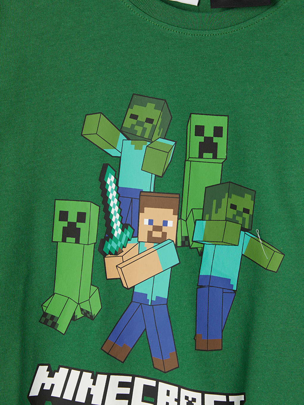 Yeşil Minecraft Baskılı Erkek Çocuk Pijama Takım-2