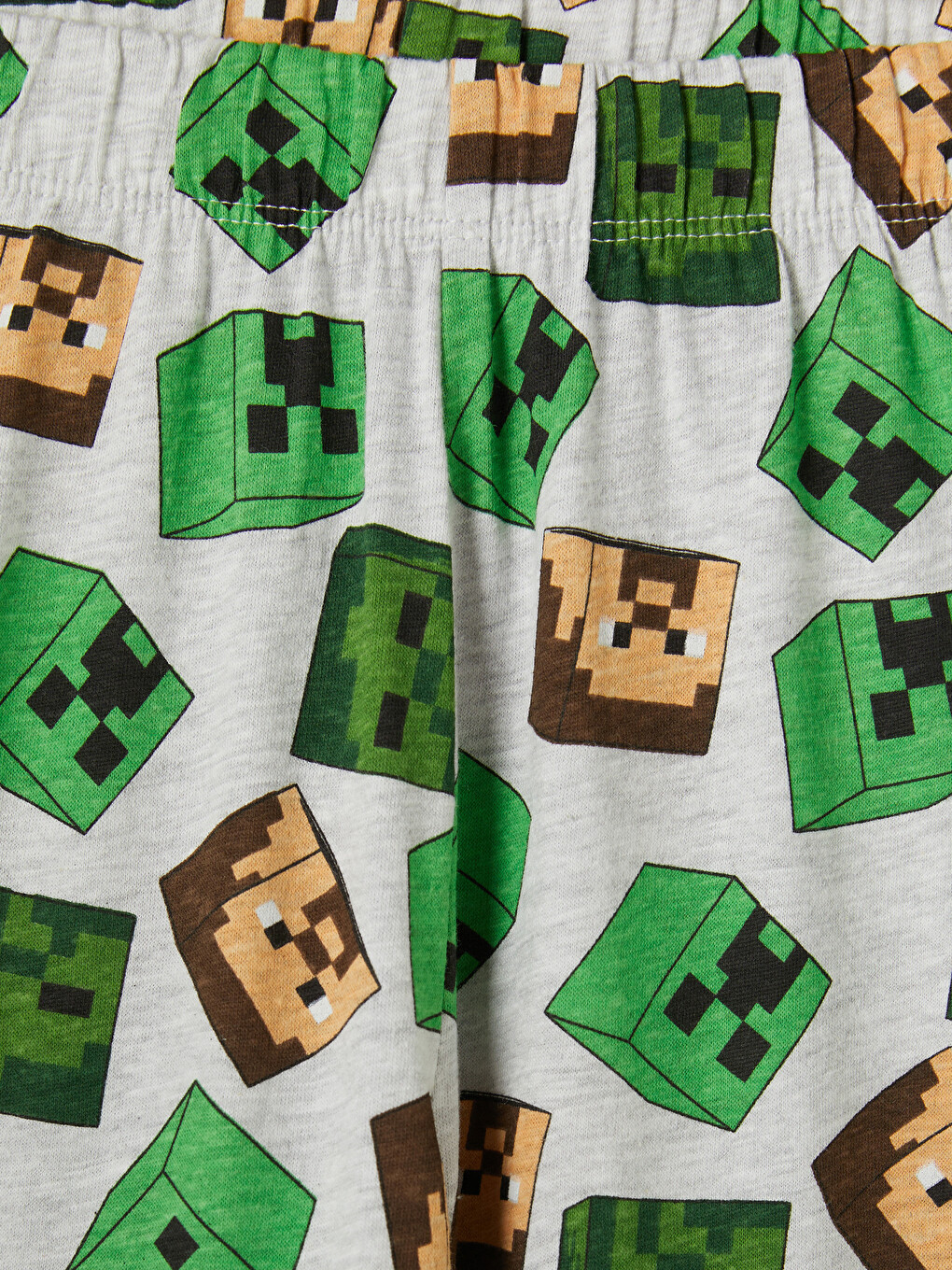 Yeşil Minecraft Baskılı Erkek Çocuk Pijama Takım-5