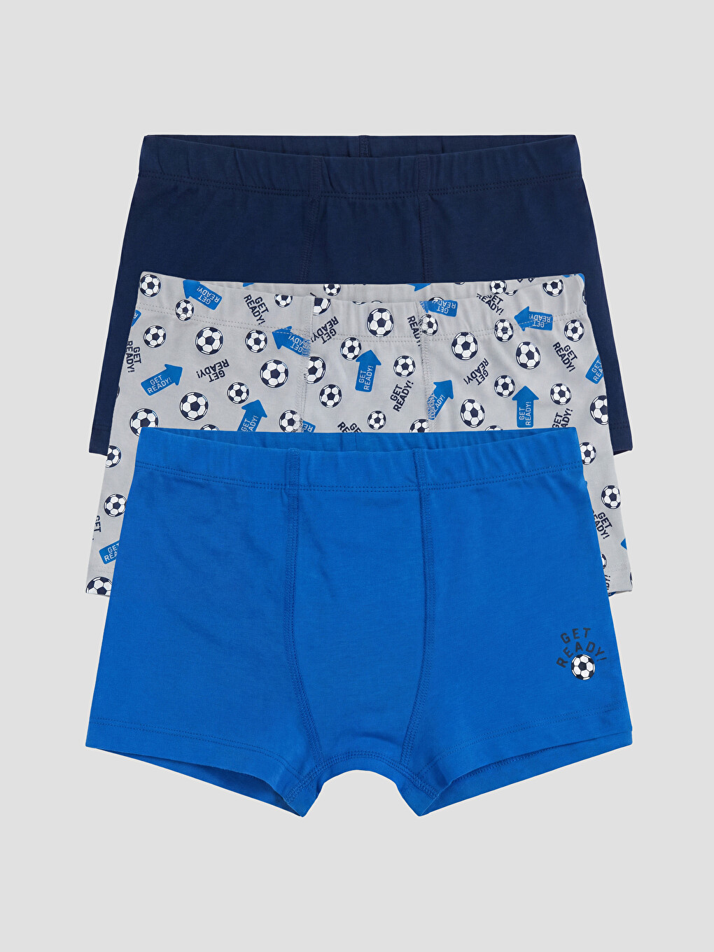Gri Erkek Çocuk 3'lü Boxer-4