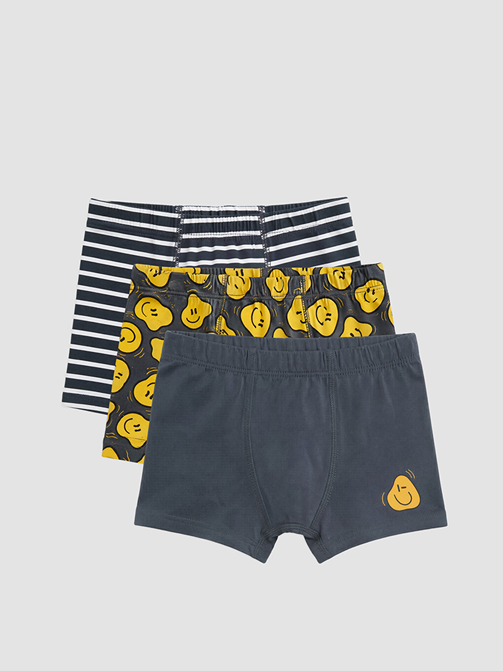 Gri Erkek Çocuk 3'lü Boxer-5