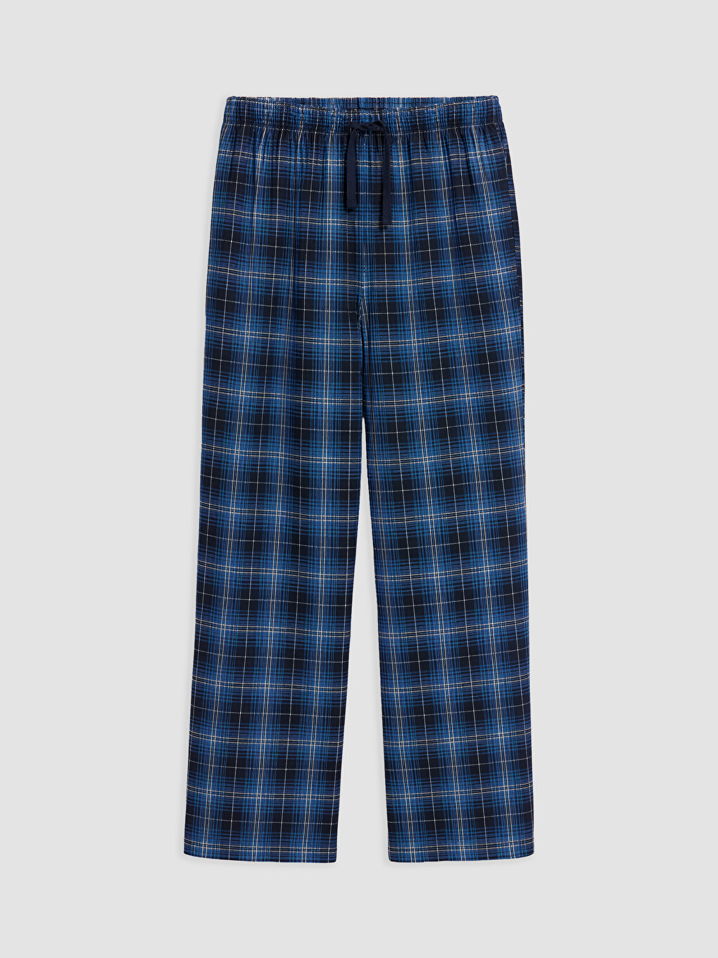 Lacivert Regular Fit Ekose Erkek Pijama Takım-3