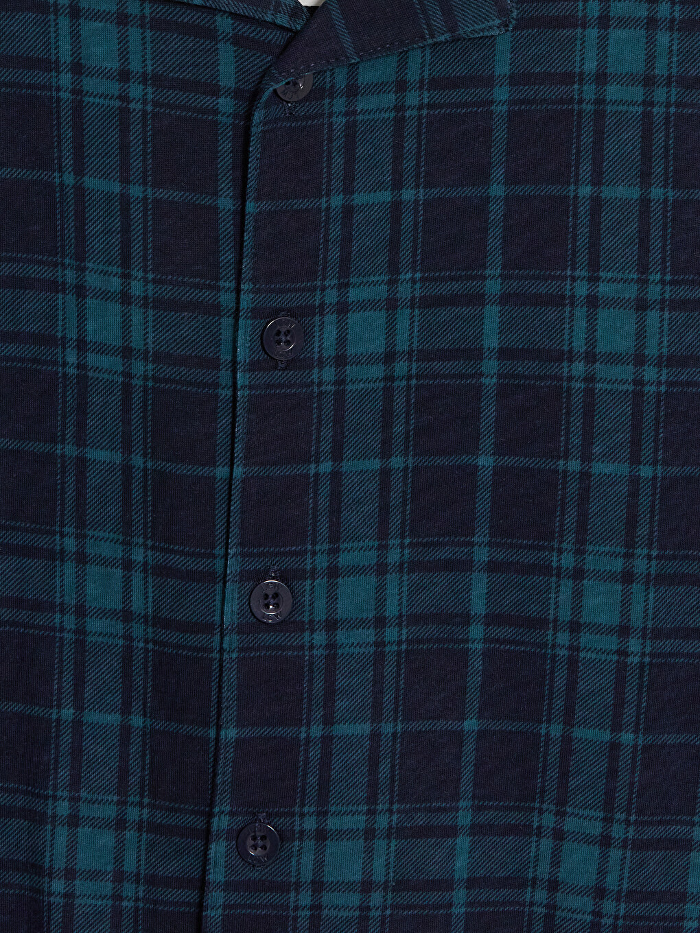 Yeşil Regular Fit Ekose Erkek Pijama Takımı-9