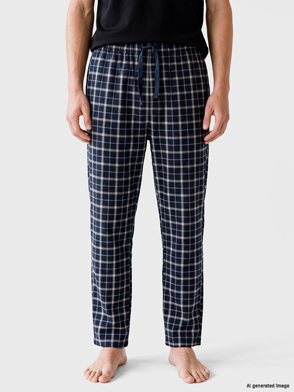 Mann Dunkelblau Pyjama-set-2