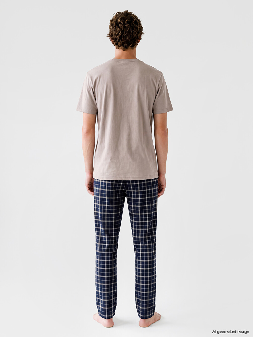 Regular Fit Ekose Erkek Pijama Takımı-3