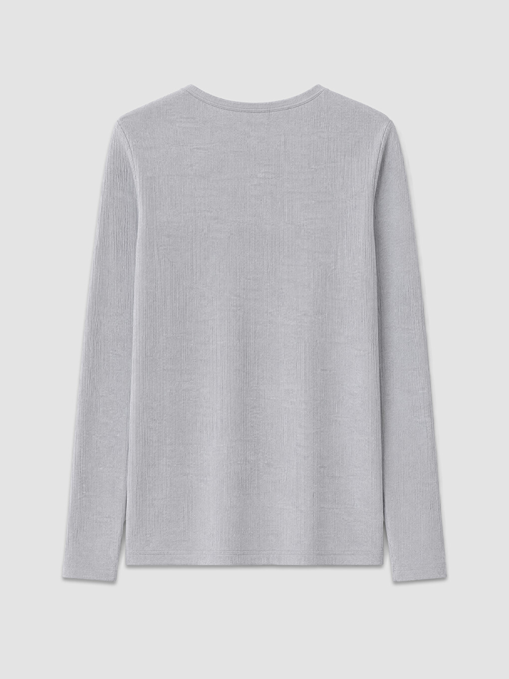 Gri Bisiklet Yaka Erkek Termal Pijama Üst-5