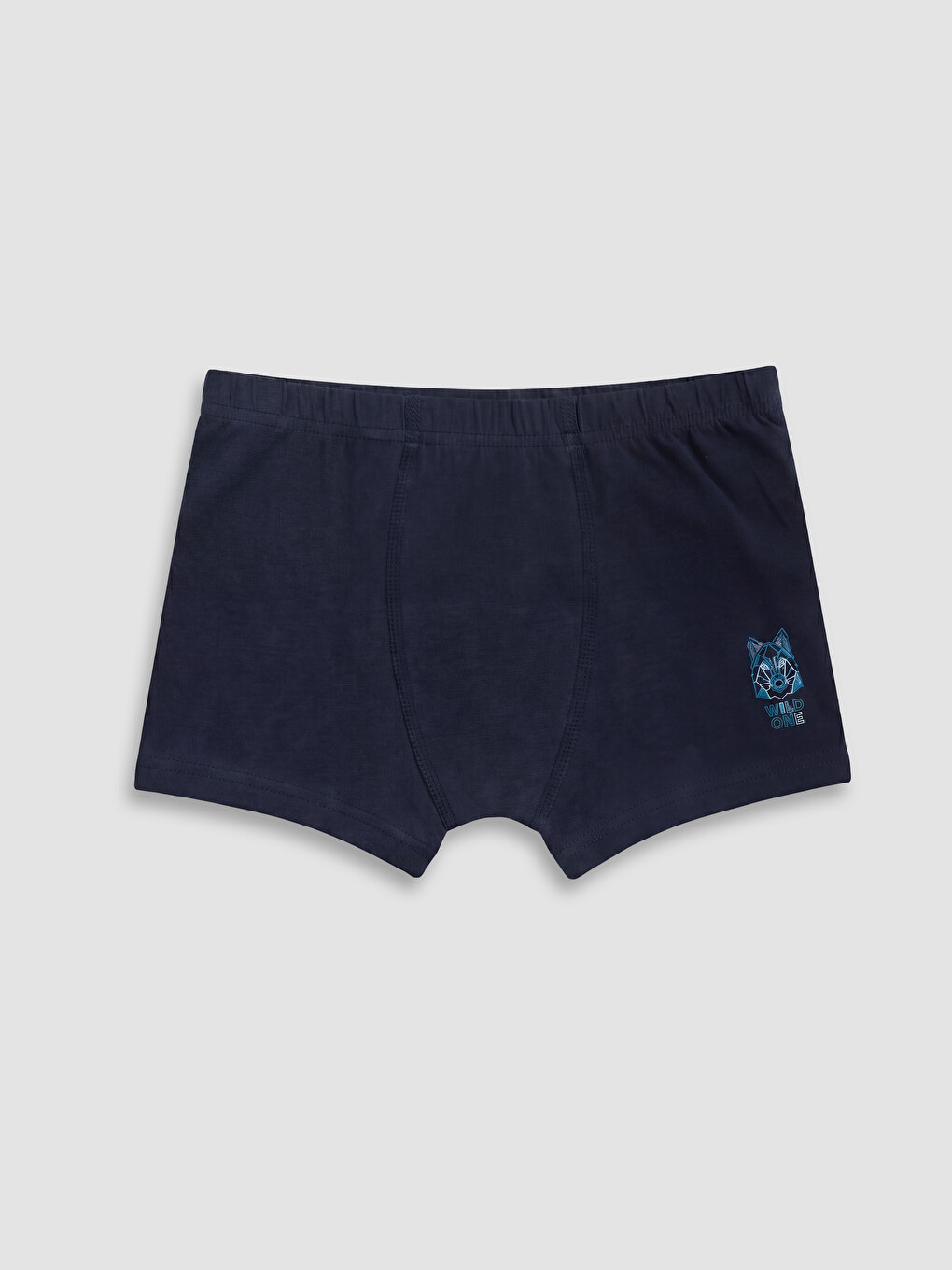 Lacivert Baskılı Pamuklu Erkek Çocuk Boxer