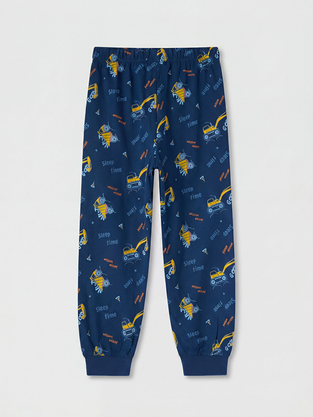 Mavi Bisiklet Yaka Baskılı Erkek Çocuk Pijama Takım-5
