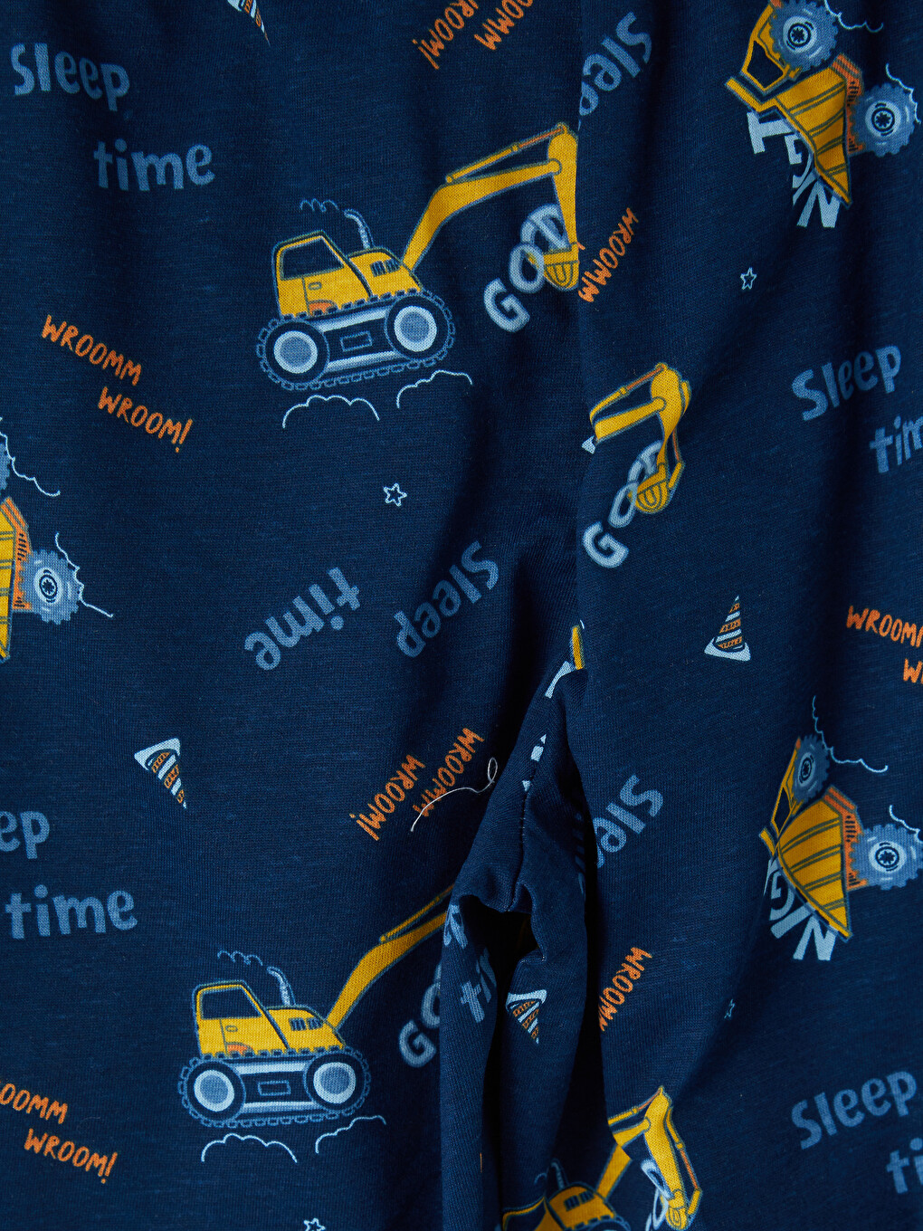 Mavi Bisiklet Yaka Baskılı Erkek Çocuk Pijama Takım-6