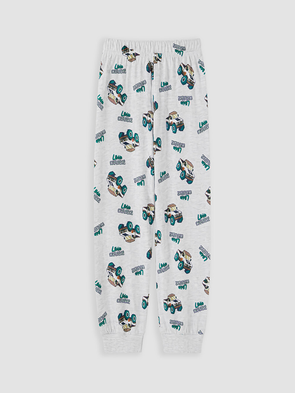 Yeşil Bisiklet Yaka Baskılı Erkek Çocuk Pijama Takım-4
