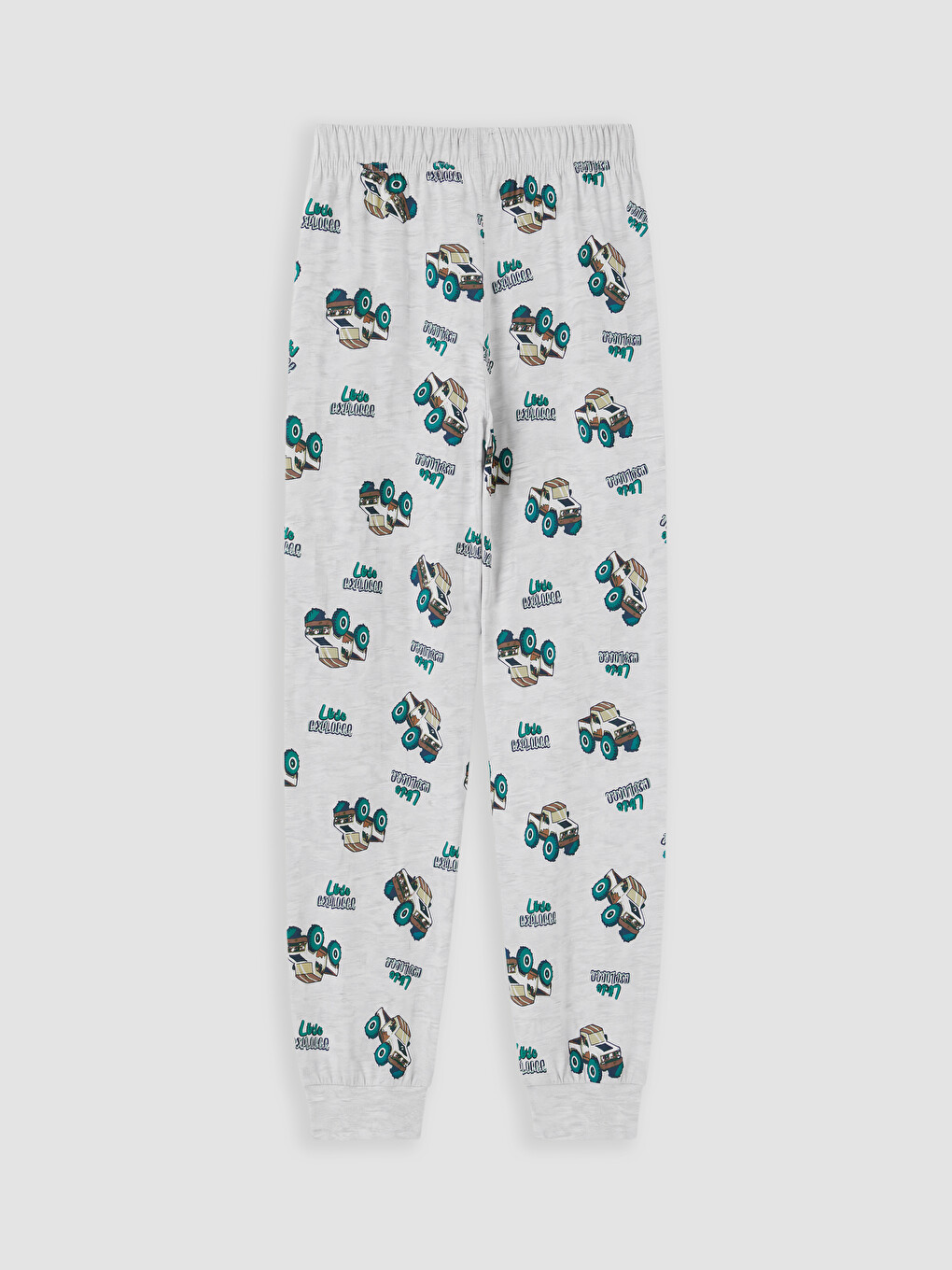 Yeşil Bisiklet Yaka Baskılı Erkek Çocuk Pijama Takım-6