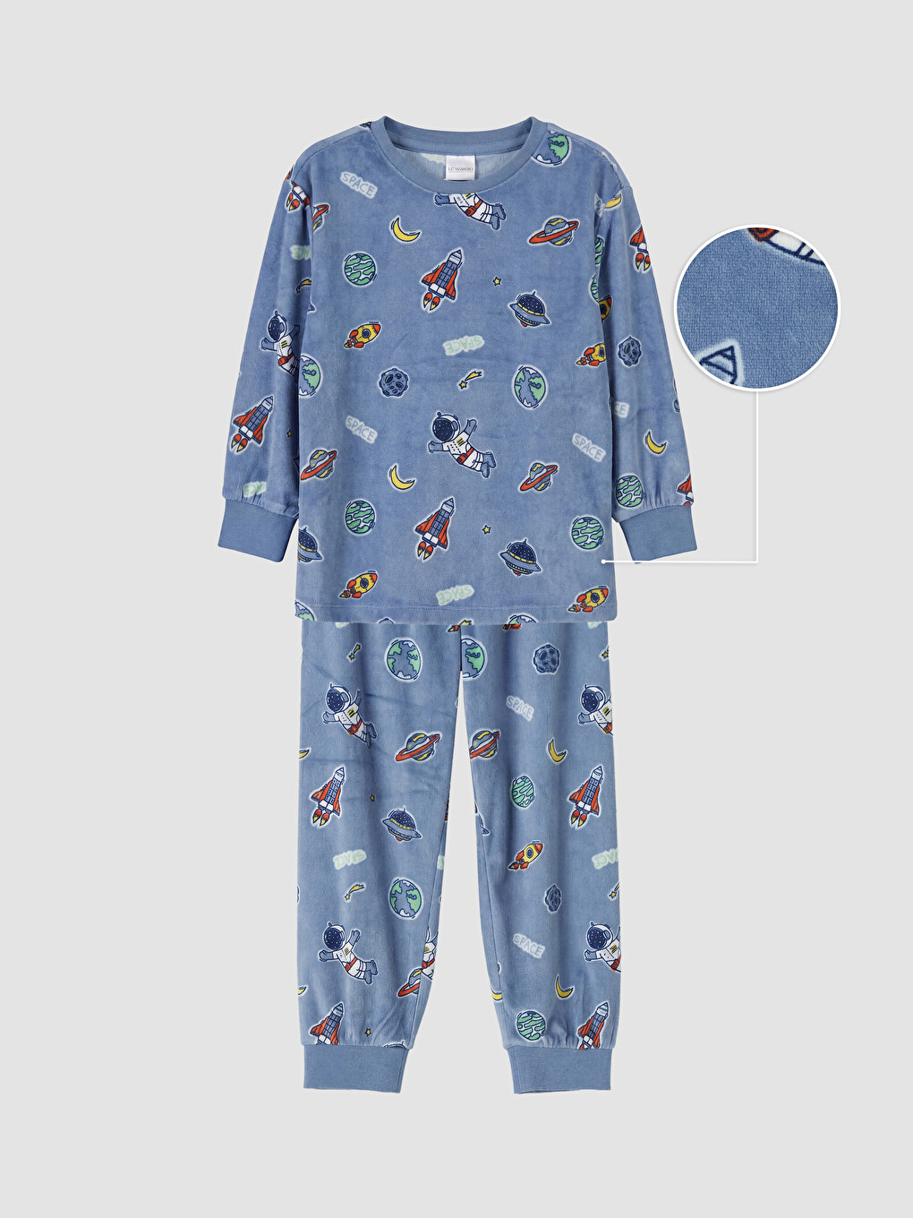 Bisiklet Yaka Baskılı Erkek Çocuk Pijama Takımı