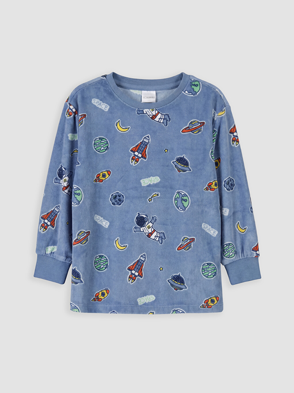 Bisiklet Yaka Baskılı Erkek Çocuk Pijama Takımı-1