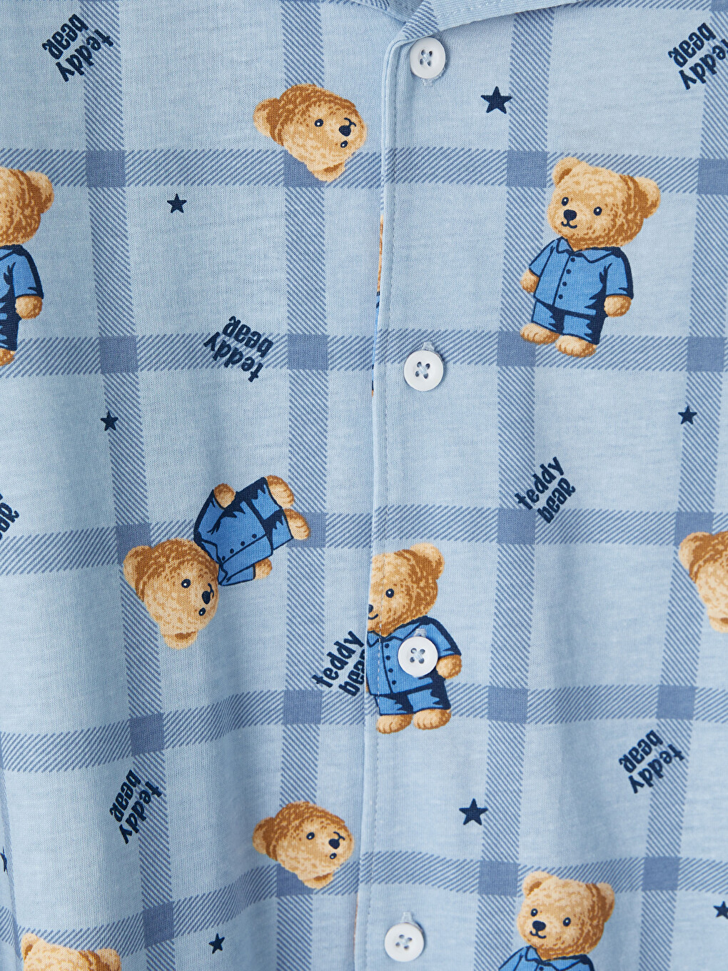 Hemdkragen Bedrucktes Jungen Pyjama-set-2