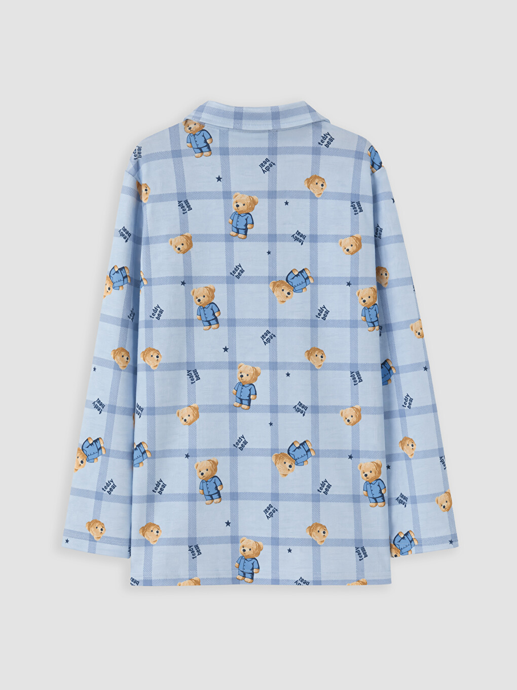 Hemdkragen Bedrucktes Jungen Pyjama-set-3