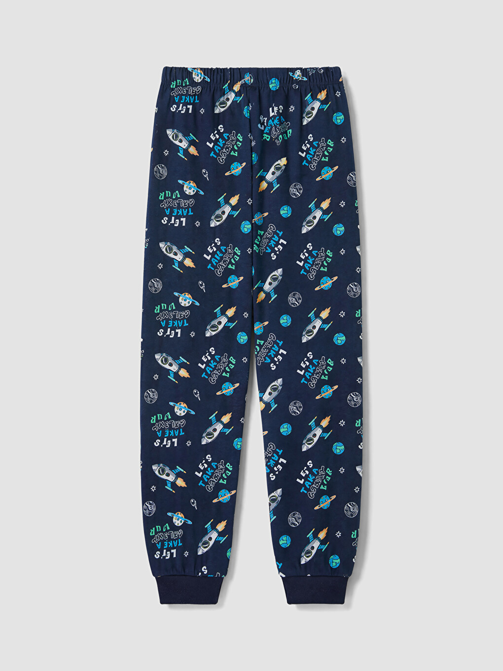 Lacivert Baskılı Erkek Çocuk Pijama Takım-6