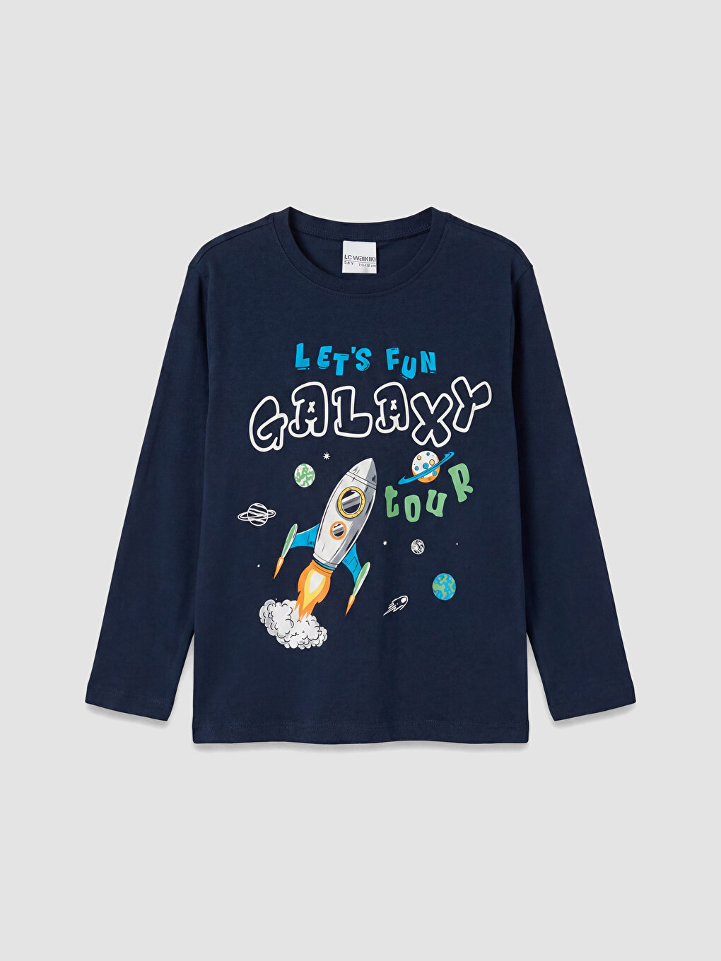 Lacivert Baskılı Erkek Çocuk Pijama Takım-1
